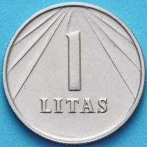 Литва 1 лит 1991 год. Узкий кант