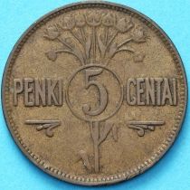 Литва 5 сенти 1925 год.