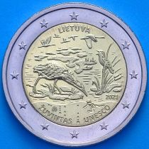 Литва 2 евро 2021 год. Биосферный заповедник Жувинтас