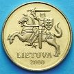 Монета Литвы 50 сенти 2000 год.
