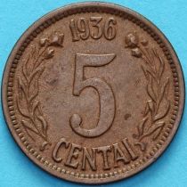Литва 5 сенти 1936 год.