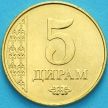 Монета Таджикистан 5 дирам 2011 год.