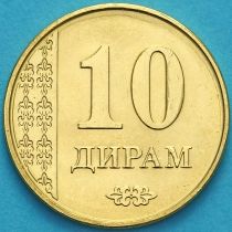 Таджикистан 10 дирам 2018 год.