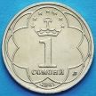 Монета Таджикистан 1 сомони 2001 год.