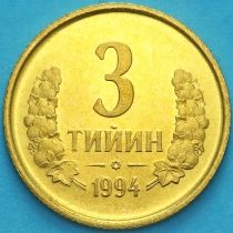 Узбекистан 3 тийина 1994 год. КМ# 2.1