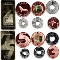 Галапагосские острова набор  7 монет 2013 год