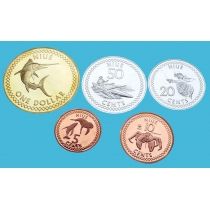 Ниуэ набор 5 монет 2009 год.