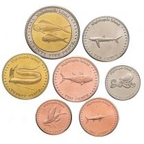 Тристан да Кунья набор 7 монет 2008 год.