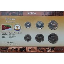 Эритрея набор 6 монет 1991 год.