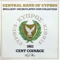 Кипр банковский набор монет 1983 год.
